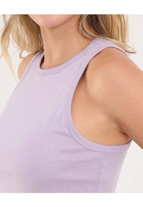 Camiseta Para Mujer Crop Top Manga Sisa Color Lila Marca Ostu #40092607