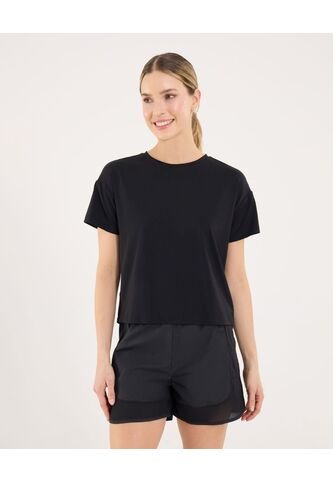 Camiseta Para Mujer Manga Corta Cuello Redondo Color Negro Marca Ostu #40092643 Ostu