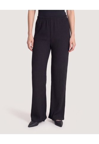 Pantalón Wide Leg Texturizado  Para Mujer Negro Ostu Ostu