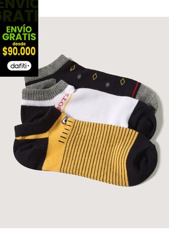 Medias Infantil Niño Invisible Algodon Color Negro Marca Ostu #80980077 Ostu