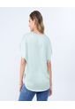 Blusa Para Mujer Manga Corta Color Verde Claro Marca Ostu #40121109 de Ostu