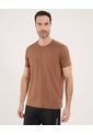 Camiseta Para Hombre Manga Corta Cuello Redondo Color Camel Marca Ostu #60091717 de Ostu