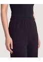 Pantalón Wide Leg Texturizado  Para Mujer Negro Ostu de Ostu