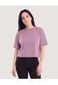 Camiseta Crop Oversize  Para Mujer Morado Ostu de Ostu