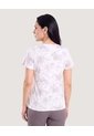 Camiseta Con Vuelos Estampada  Para Mujer Gris Ostu de Ostu