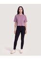 Camiseta Crop Oversize  Para Mujer Morado Ostu de Ostu