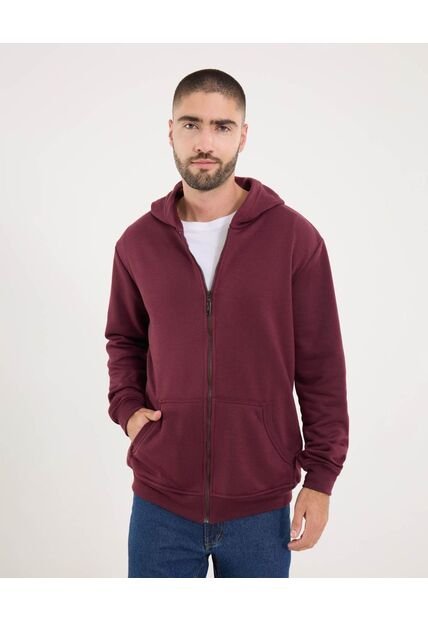Buzo Para Hombre Zipper Color Vino Marca Ostu #60060563