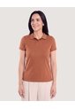 Polo Texturizada Essential  Para Mujer Terracota Ostu de Ostu