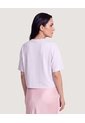 Camiseta Crop Oversize  Para Mujer Lila Ostu de Ostu