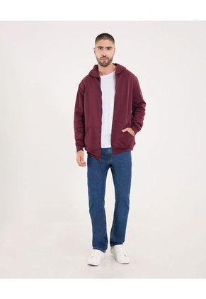 Buzo Para Hombre Zipper Color Vino Marca Ostu #60060563