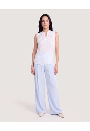 Blusa Manga Sisa  Para Mujer Blanco Ostu