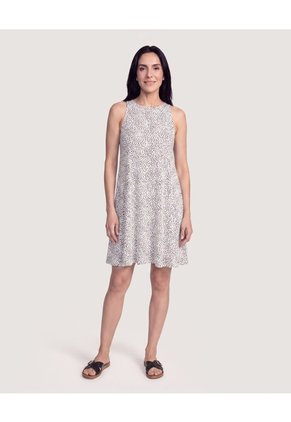 Vestido Sisa Silueta Fluida Para Mujer Crema Ostu