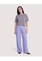 Camiseta Crop Oversize  Para Mujer Gris Ostu de Ostu