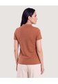 Polo Texturizada Essential  Para Mujer Terracota Ostu de Ostu
