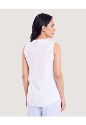 Blusa Manga Sisa  Para Mujer Blanco Ostu