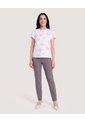 Pantalon Basico Tipo Chino  Para Mujer Gris Ostu de Ostu