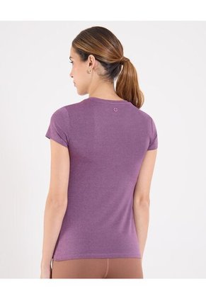 Camiseta Para Mujer Manga Corta Cuello V Color Vino Marca Ostu #40092656