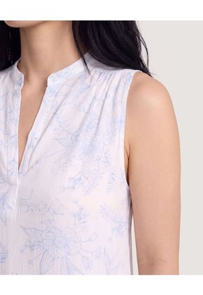 Blusa Manga Sisa  Para Mujer Blanco Ostu