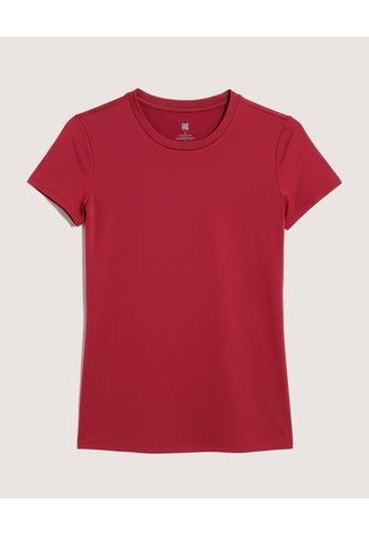 Camiseta  Para Mujer Manga Corta Cuello Redondo Color Vino Marca Ostu #40092800 Ostu