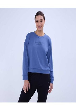 Buzo Para Mujer Cuello Redondo Color Azul  Marca Ostu #40060412