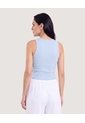 Tank Top Cuello Redondo  Para Mujer Azul Ostu de Ostu