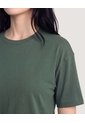 Camiseta Crop Oversize  Para Mujer Verde Ostu de Ostu