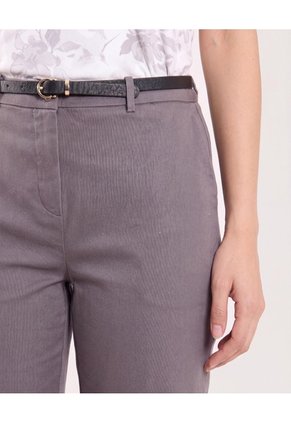 Pantalon Basico Tipo Chino Para Mujer Gris Ostu