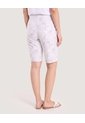 Bermuda Casual Con Bolsillos Estampada  Para Mujer Blanco Ostu de Ostu