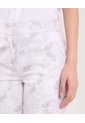 Bermuda Casual Con Bolsillos Estampada  Para Mujer Blanco Ostu de Ostu