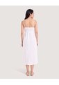 Vestido Midi Tropical Texturizado  Para Mujer Marfil Ostu de Ostu