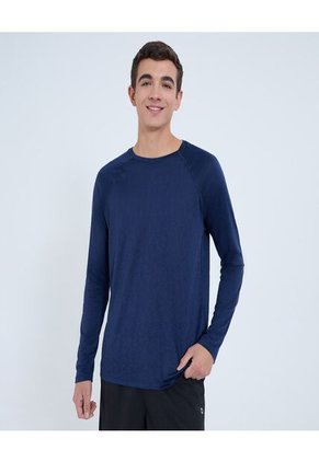 Camiseta Para Hombre Manga Larga Color Azul Marca Ostu #60091515