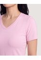 Camiseta Active Cuello V  Para Mujer Rosa Ostu de Ostu