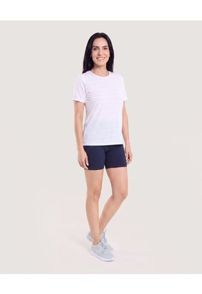 Camiseta Active Texturizada Para Mujer Blanco Ostu