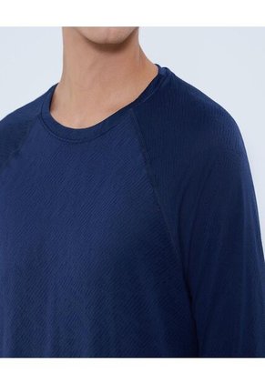 Camiseta Para Hombre Manga Larga Color Azul Marca Ostu #60091515