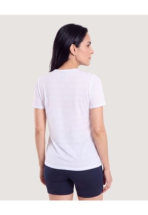 Camiseta Active Texturizada Para Mujer Blanco Ostu