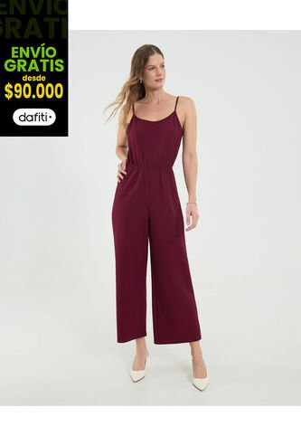 Enterizo Para Mujer Manga Sisa Color Vino Marca Ostu #40320131 Ostu