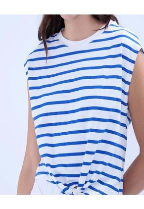 Camiseta Para Mujer Manga Sisa Color Azul Rey Marca Ostu #40092324