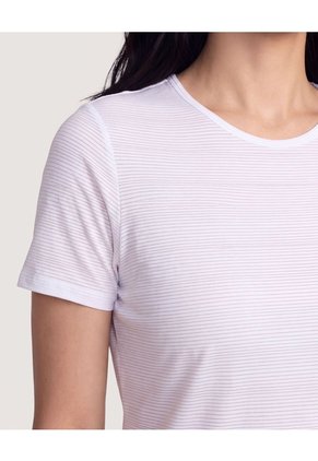 Camiseta Active Texturizada Para Mujer Blanco Ostu