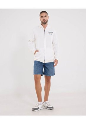 Buzo  Para Hombre Zipper Color Crema Marca Ostu #60060565