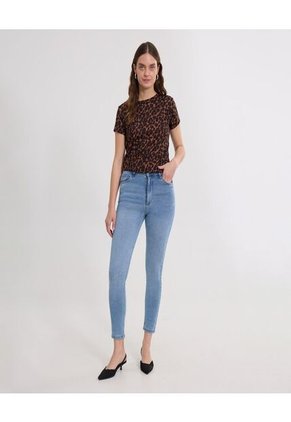 Camiseta Para Mujer Manga Corta Cuello Redondo Color Café Marca Ostu #40092417