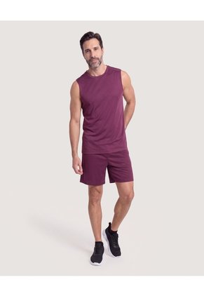Camiseta Active Mesh  Para Hombre Vino Ostu