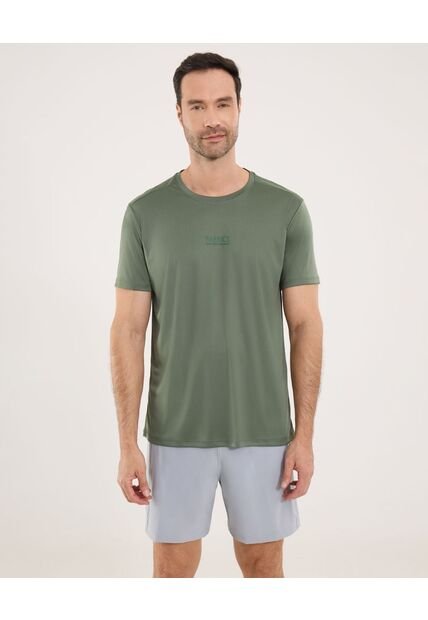 Camiseta Para Hombre Manga Corta Cuello Redondo Color Verde Marca Ostu #60091724