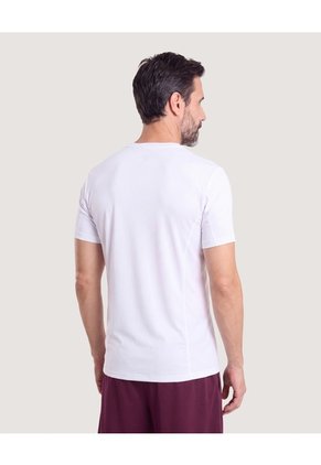 Camiseta Active Fitted  Para Hombre Blanco Ostu