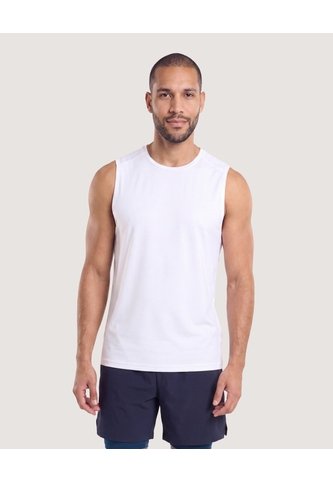 Camiseta Deportiva Unicolor  Para Hombre Blanco Ostu Ostu