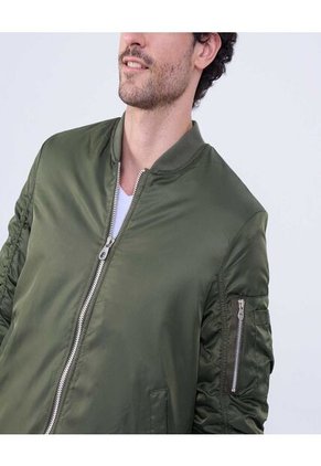 Chaqueta Para Hombre Bomber Color Verde  Marca Ostu #60080143