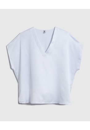Blusa Para Mujer Manga Corta Color Blanco Marca Ostu #40120942