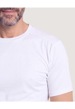 Camiseta Active Fitted  Para Hombre Blanco Ostu