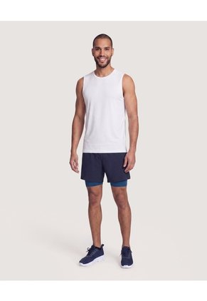 Camiseta Deportiva Unicolor Para Hombre Blanco Ostu