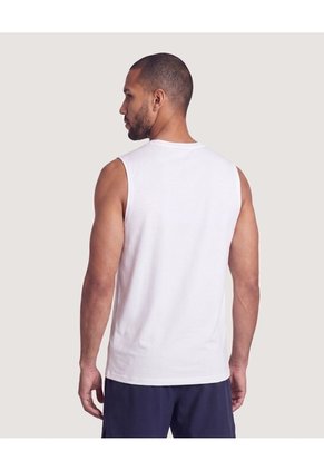 Camiseta Deportiva Unicolor Para Hombre Blanco Ostu