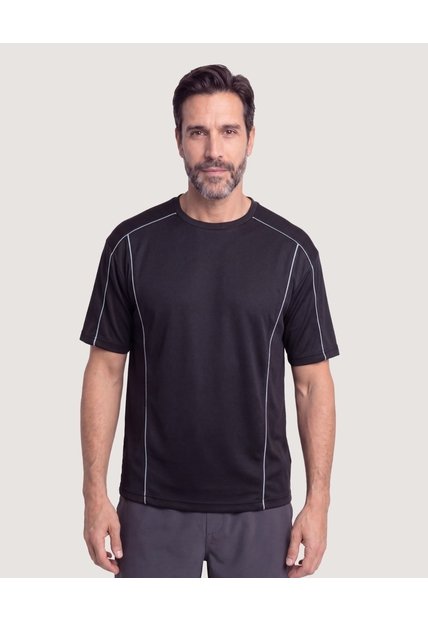 Camiseta Oversize Contrast  Para Hombre Negro Ostu